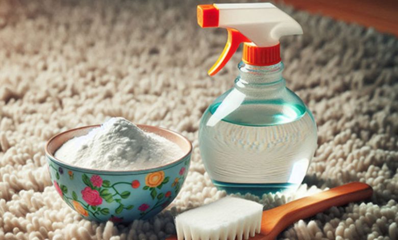 How to clean carpet with baking soda and vinegar