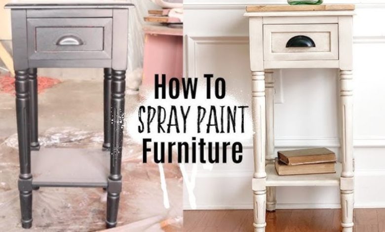 How to paint wood furniture with spray paint